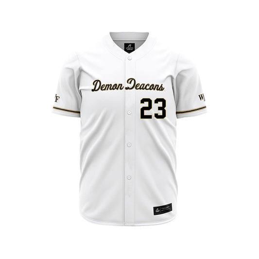 Wake Forest - NCAA Baseball : Ryan Brennecke - White Jersey-0