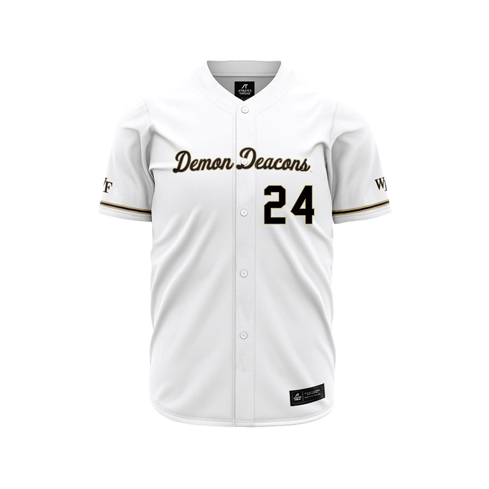 Wake Forest - NCAA Baseball : Grant Nicholson - White Jersey-0