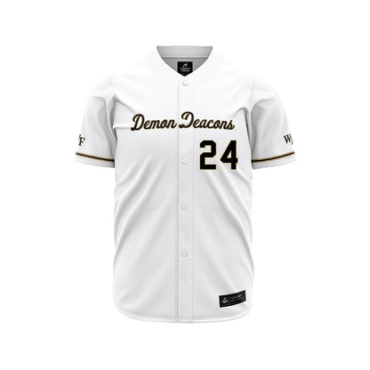 Wake Forest - NCAA Baseball : Grant Nicholson - White Jersey-0