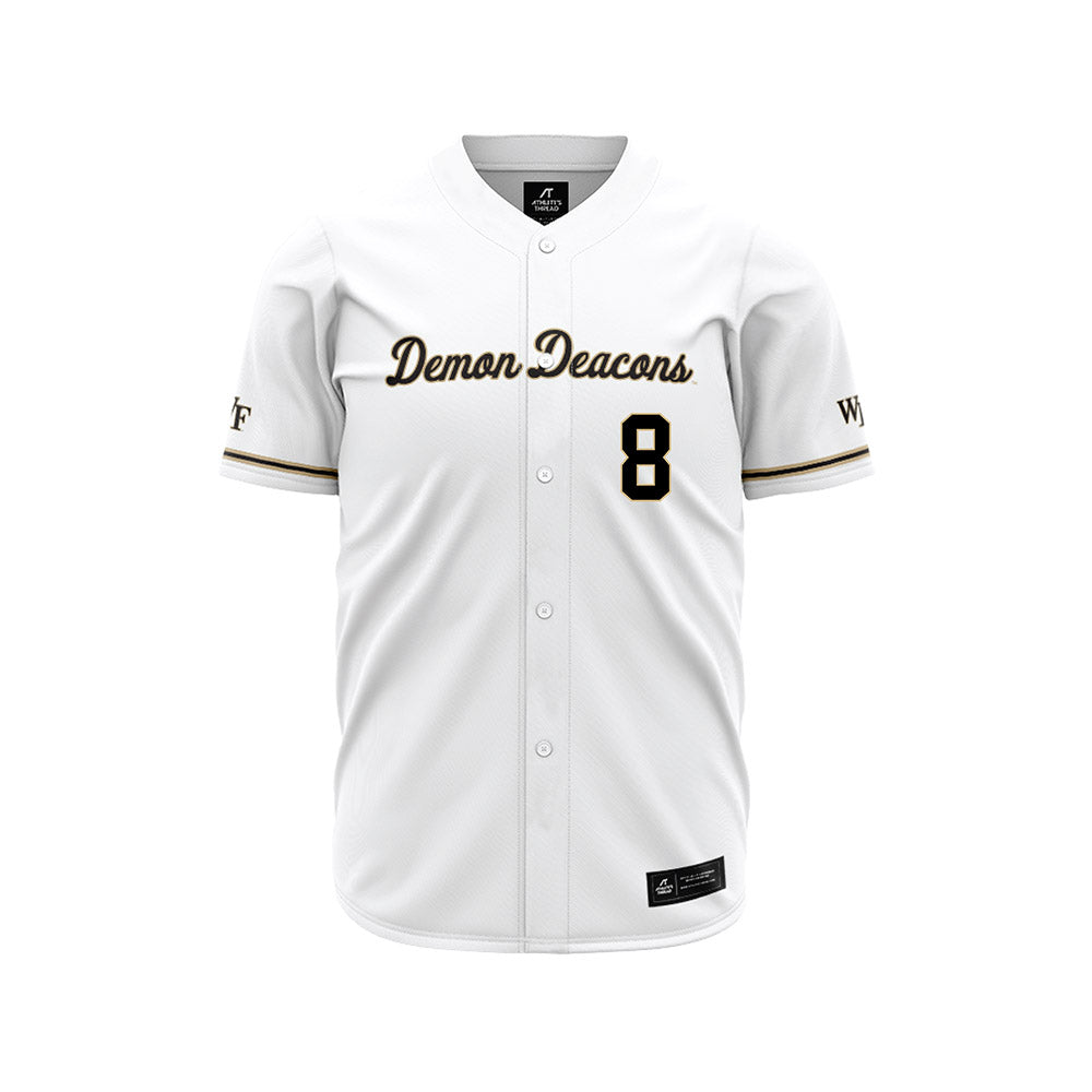 Wake Forest - NCAA Baseball : Matt Conte - White Jersey-0