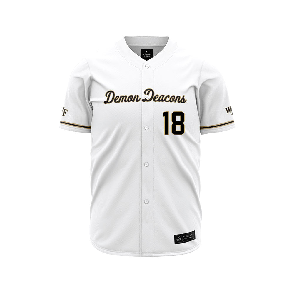 Wake Forest - NCAA Baseball : Christopher Levonas - White Jersey-0