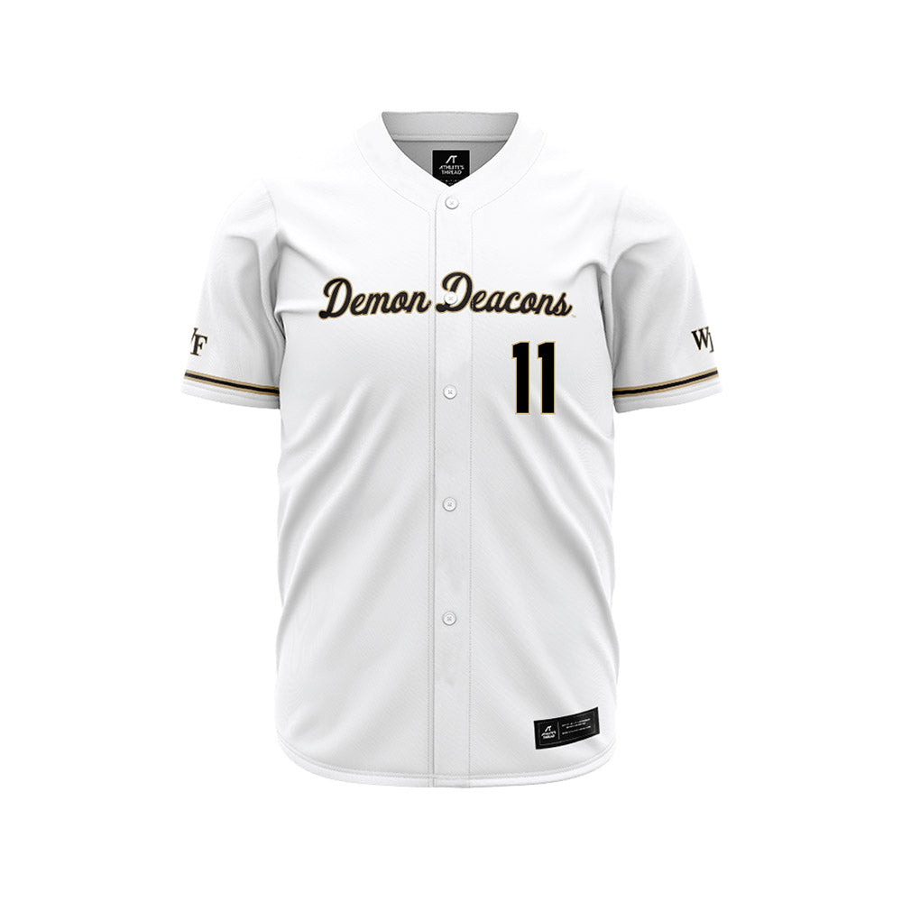 Wake Forest - NCAA Baseball : Luke Costello - White Jersey-0