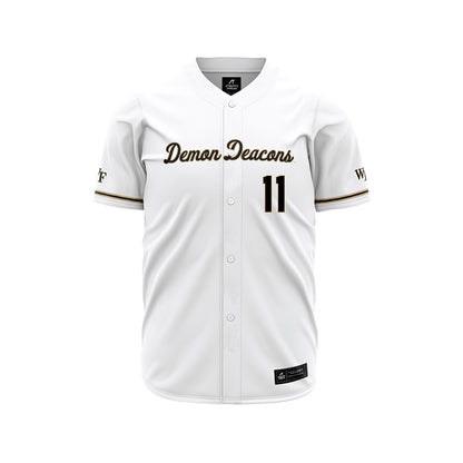 Wake Forest - NCAA Baseball : Luke Costello - White Jersey-0