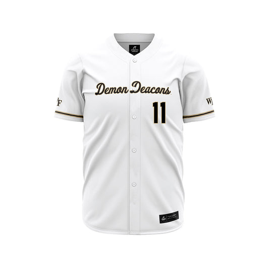 Wake Forest - NCAA Baseball : Luke Costello - White Jersey-0