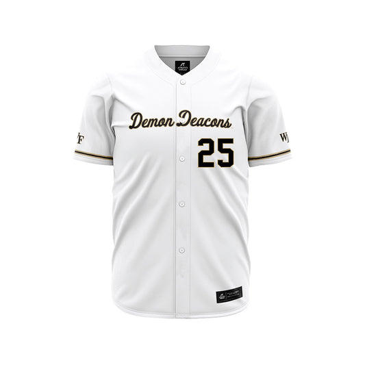 Wake Forest - NCAA Baseball : Boston Torres - White Jersey-0