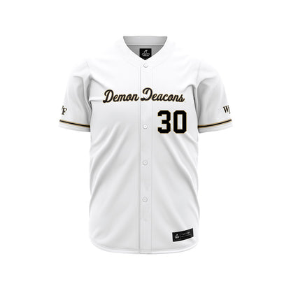 Wake Forest - NCAA Baseball : Duncan Marsten - White Jersey-0