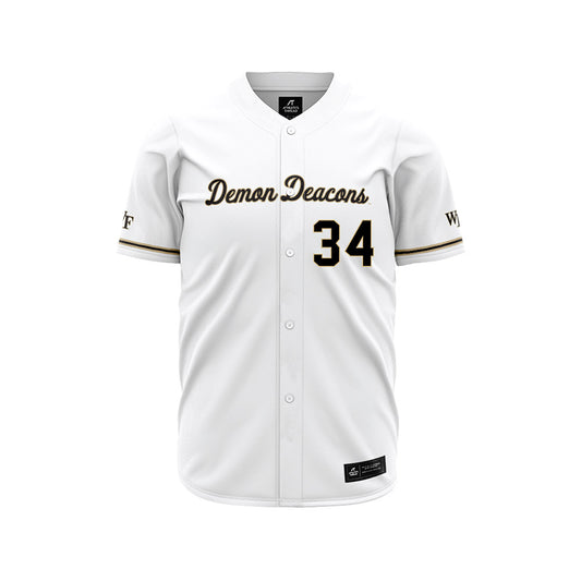 Wake Forest - NCAA Baseball : James Keenan - White Jersey-0