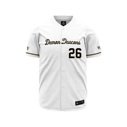 Wake Forest - NCAA Baseball : AJ Camp - White Jersey