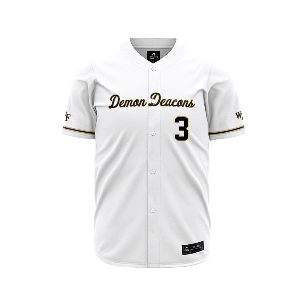 Wake Forest - NCAA Baseball : JD Stein - White Jersey-0