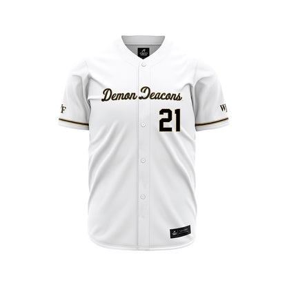Wake Forest - NCAA Baseball : Jackson Miller - White Jersey-0