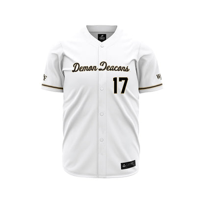 Wake Forest - NCAA Baseball : Zach Johnston - White Jersey