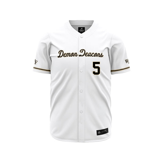 Wake Forest - NCAA Baseball : Brian Connolly - White Jersey-0