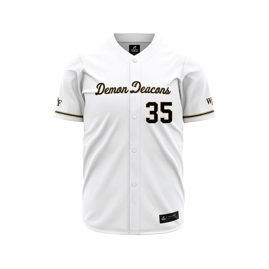 Wake Forest - NCAA Baseball : Luke Billings - White Jersey-0