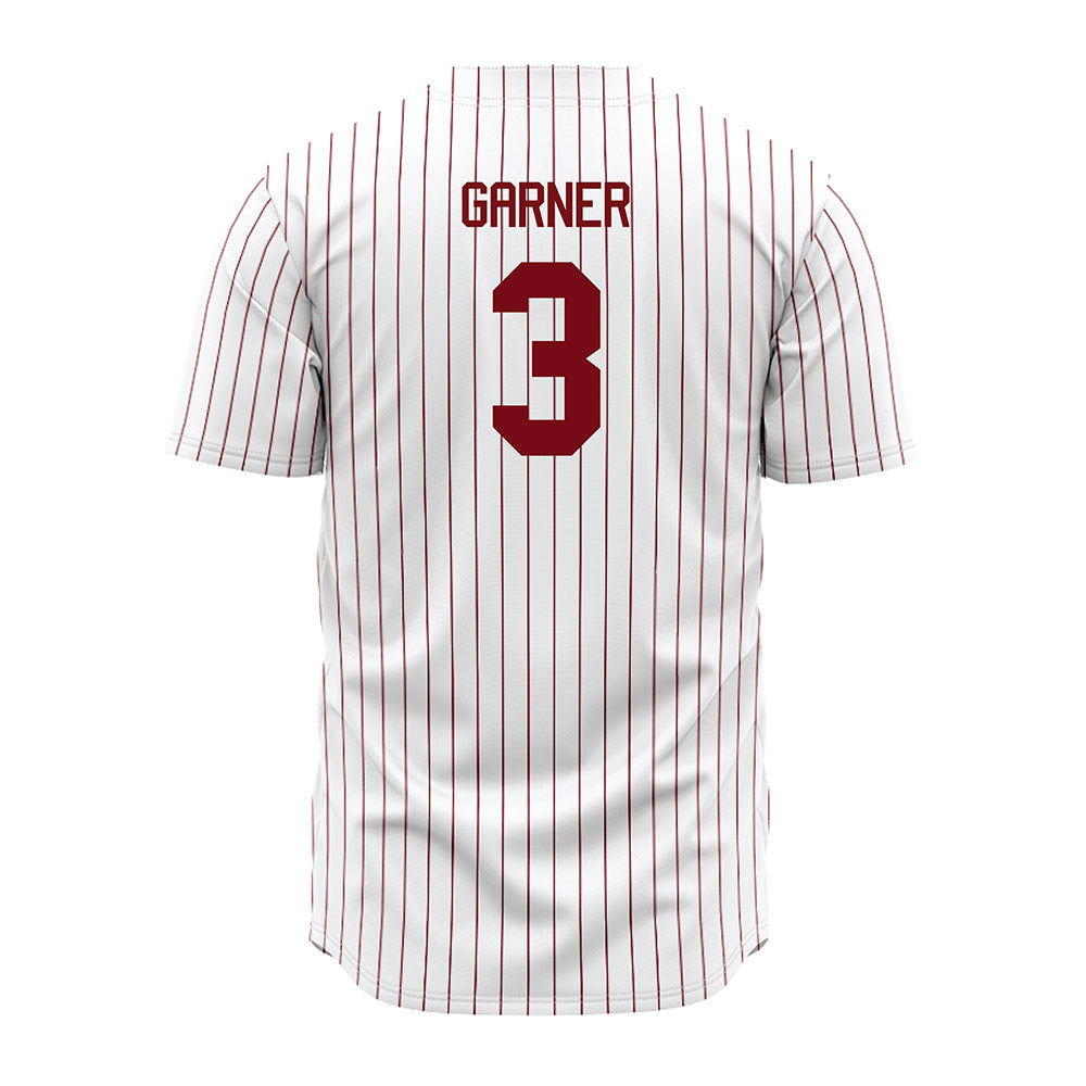 Troy - NCAA Baseball : Cole Garner - Red Striped Jersey-1