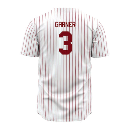 Troy - NCAA Baseball : Cole Garner - Red Striped Jersey-1