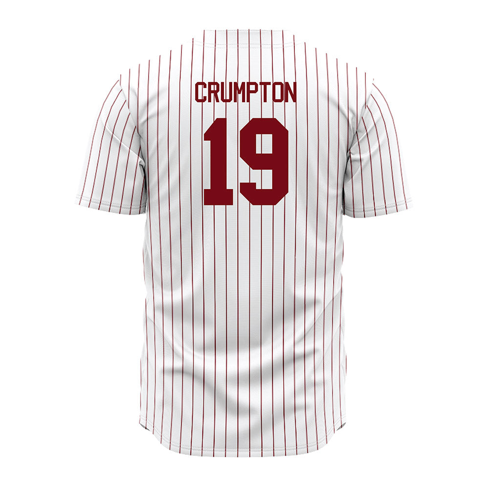 Troy - NCAA Baseball : Kelly Crumpton - Red Striped Jersey-1