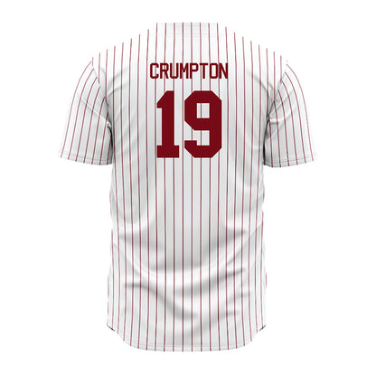 Troy - NCAA Baseball : Kelly Crumpton - Red Striped Jersey-1