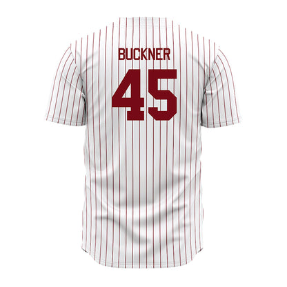 Troy - NCAA Baseball : Judah Buckner - Red Striped Jersey-1
