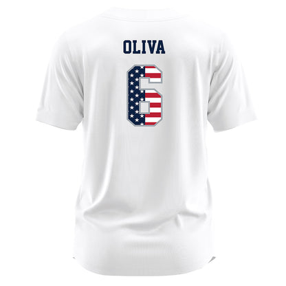 Troy - NCAA Softball : Caiden Oliva - white Jersey-1