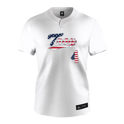 Troy - NCAA Softball : Lydia Kirby - white Jersey-0