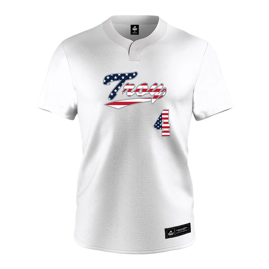 Troy - NCAA Softball : Lydia Kirby - white Jersey-0