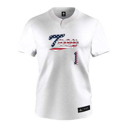Troy - NCAA Softball : Savannah Money - white Jersey-0