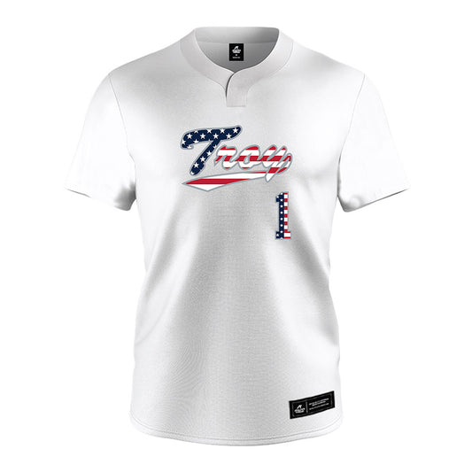 Troy - NCAA Softball : Savannah Money - white Jersey-0