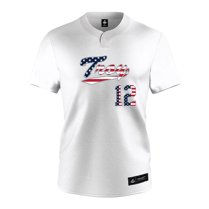 Troy - NCAA Softball : McKinnon Howard - white Jersey-0