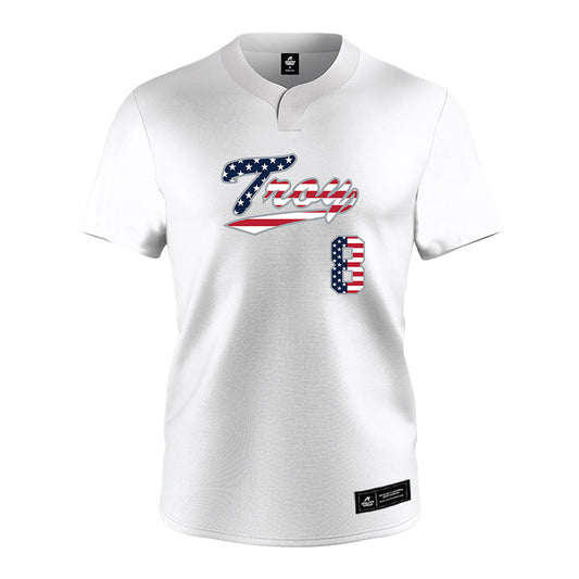 Troy - NCAA Softball : Ella Cunningham - white Jersey-0