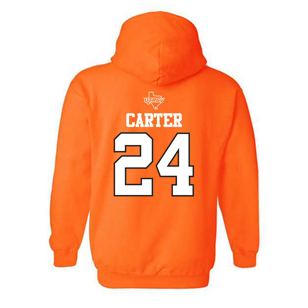 UTRGV - NCAA Baseball : Cameron Carter - Classic Shersey Hooded Sweatshirt-1