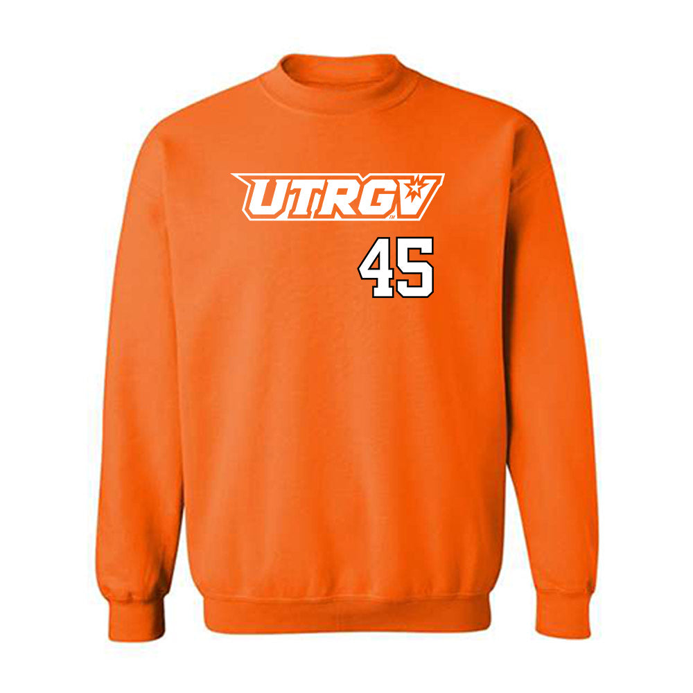 UTRGV - NCAA Baseball : Emir Encalada Jr - Classic Shersey Crewneck Sweatshirt-0