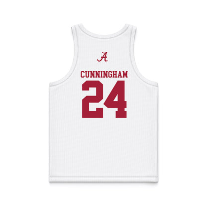 Alabama - NCAA Men's Basketball : Naas Cunningham - White Basketball Jersey