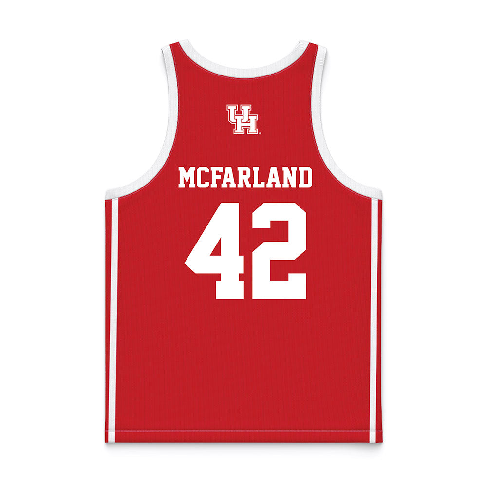 Houston - NCAA Women's Basketball : Peyton McFarland - Red Basketball Jersey-1