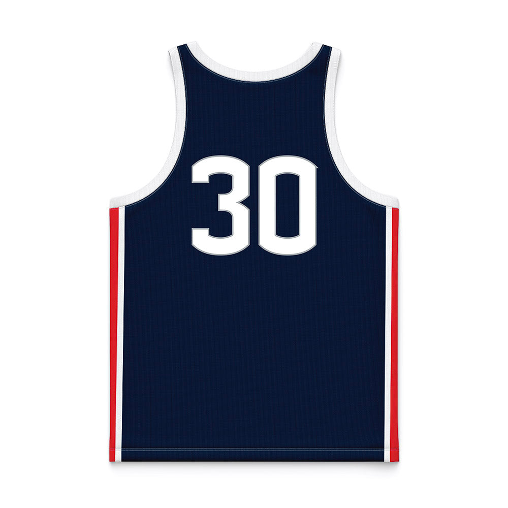 UConn - NCAA Men's Basketball : Liam McNeeley - Navy Basketball Jersey