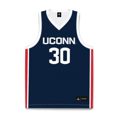 UConn - NCAA Men's Basketball : Liam McNeeley - Navy Basketball Jersey