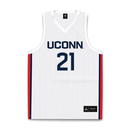 UConn - NCAA Women's Basketball : Sarah Strong - White Basketball Jersey-0