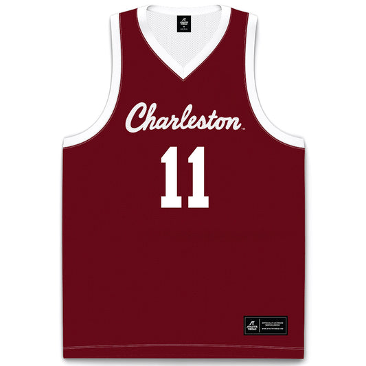 Charleston - NCAA Men's Basketball : Chol Machot - Red Basketball Jersey-0