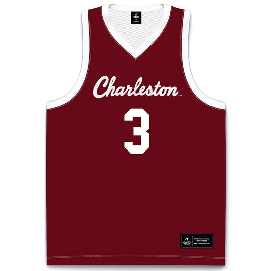 Charleston - NCAA Men's Basketball : Mister Dean - Red Basketball Jersey-0