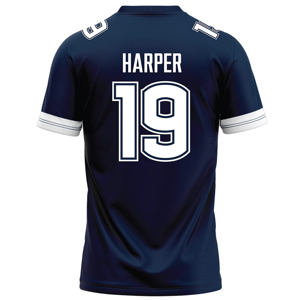 UConn - NCAA Football : Jackson Harper - Navy Football Jersey