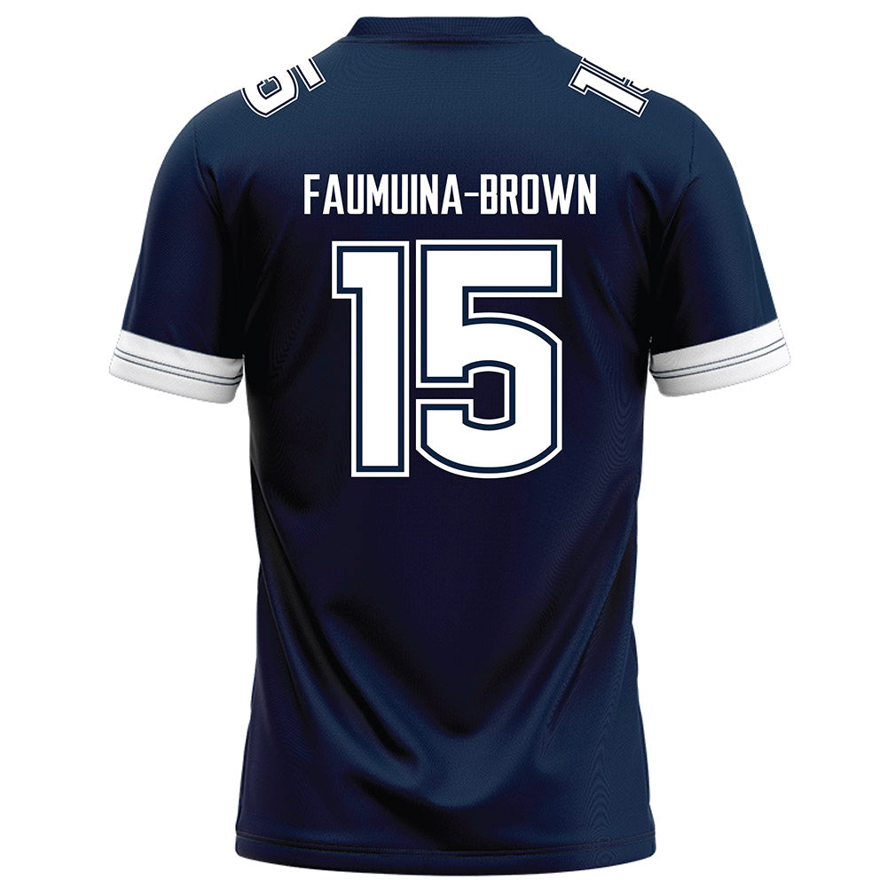 UConn - NCAA Football : Tui Faumuina-Brown - Navy Football Jersey