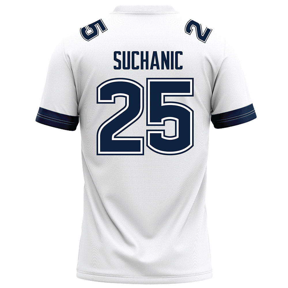UConn - NCAA Football : Saxton Suchanic - White Football Jersey-1