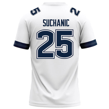 UConn - NCAA Football : Saxton Suchanic - White Football Jersey-1