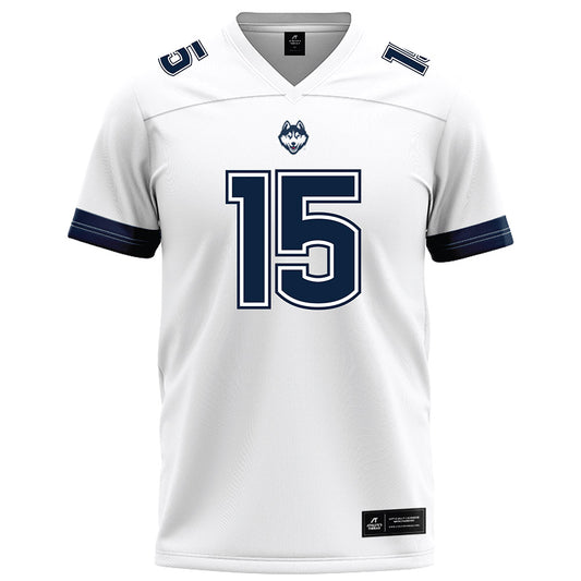 UConn - NCAA Football : Cam Abshire - White Football Jersey-0