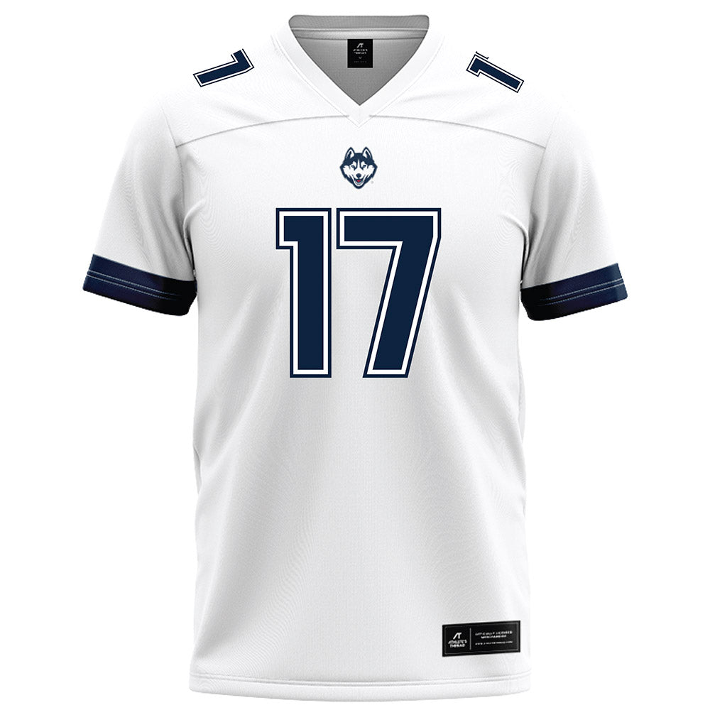 UConn - NCAA Football : Connor Stutz - White Football Jersey-0