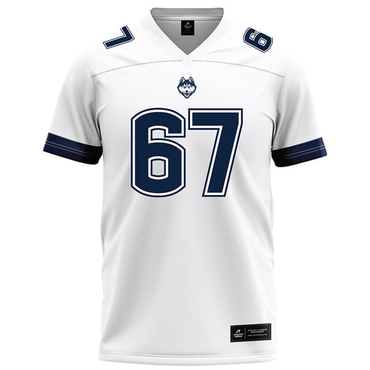 UConn - NCAA Football : Hannes Hammer - White Football Jersey-0