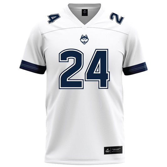 UConn - NCAA Football : Tashi Crofut - White Football Jersey-0