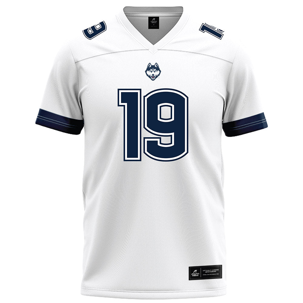UConn - NCAA Football : Jackson Harper - White Football Jersey-0