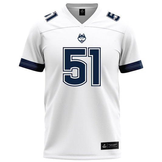 UConn - NCAA Football : Joe McGann - White Football Jersey-0
