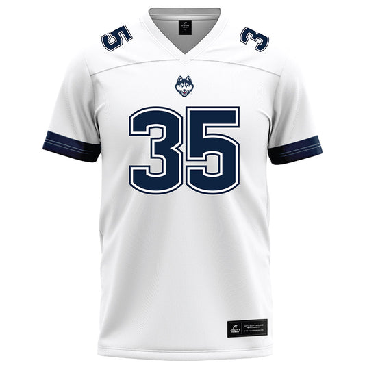 UConn - NCAA Football : Drew Buckley - White Football Jersey-0