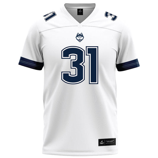 UConn - NCAA Football : Diandre Harris - White Football Jersey-0